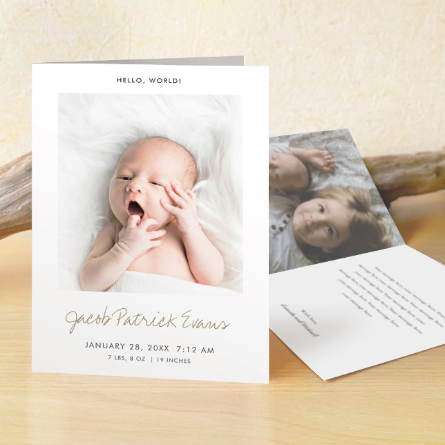 Anuncio Personalizado moderno simple guión oro niño o Chic (Subido por el creador)
