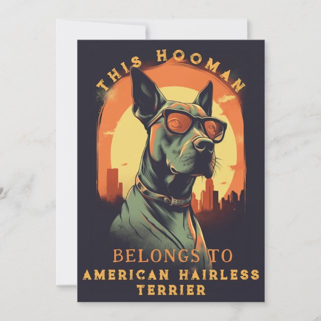 Anuncio Personalizado padre norteamericano sin pelo y terr (Anverso)