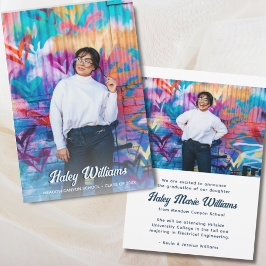 Anuncio Personalizado Retro De Moda Dos Graduación De Foto