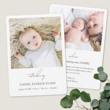 Personalizado simple y moderno foto de niño o Chic