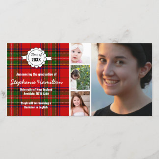 Anuncio Personalizado tartan photo graduation