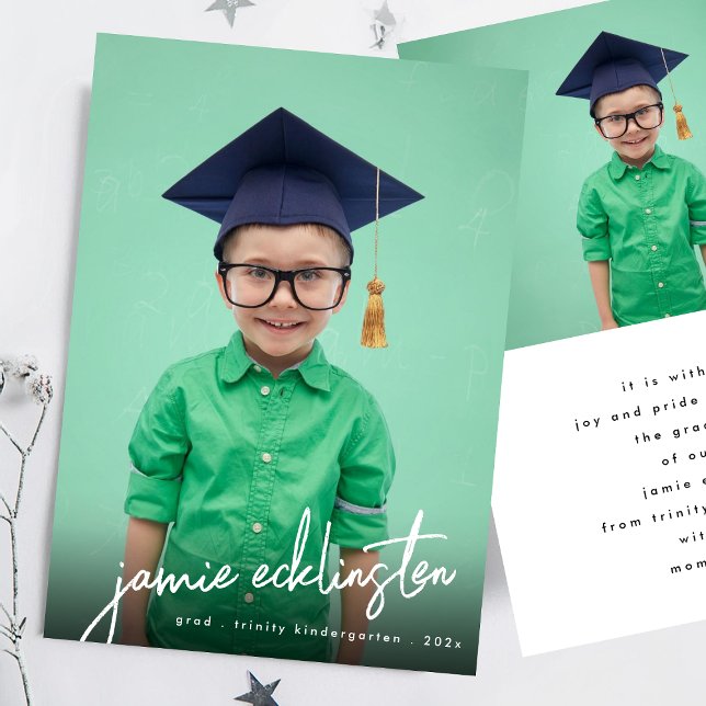 Anuncio Personalizado único de texto foto graduación de ja (Subido por el creador)