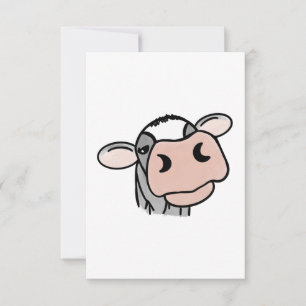 Anuncio personalizado vaca lechera blanco negro rosa besar