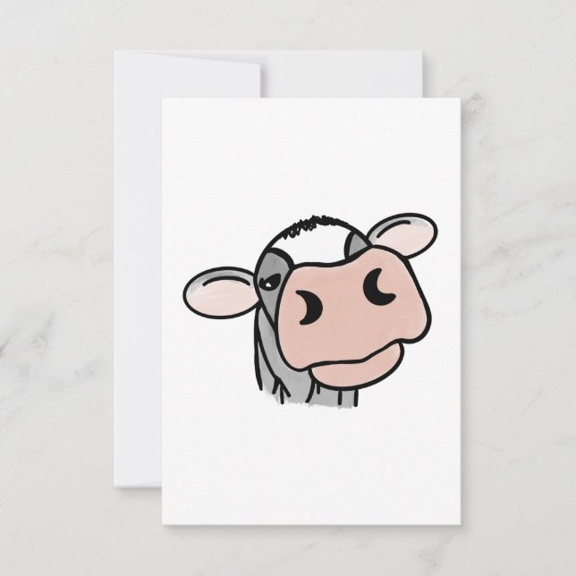 Anuncio personalizado vaca lechera blanco negro rosa besar (Anverso)