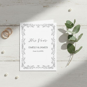 Anuncio  Personalized Wedding Vow Card & Keepsake