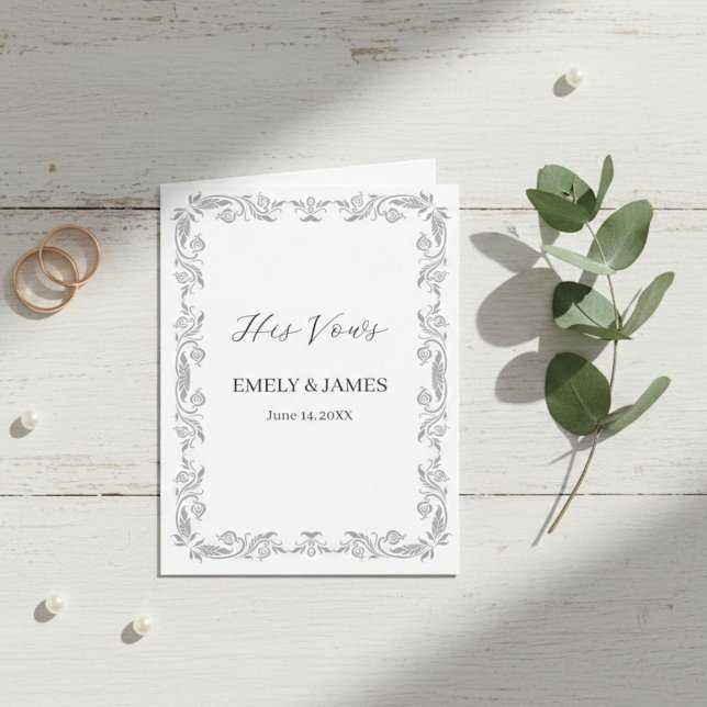 Anuncio  Personalized Wedding Vow Card & Keepsake (Subido por el creador)