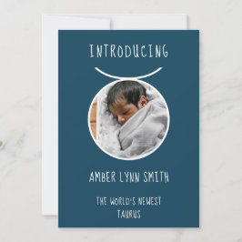 Anuncio Personalized White and Blue Taurus Zodiac