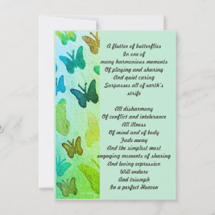 Anuncio Pesada descarga asequible de mariposas poema