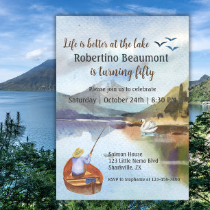 Anuncio Pesca acuarela en la fiesta de cumpleaños número 5