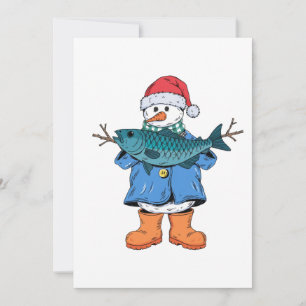 Anuncio Pescador de muñeco de nieve Navidad 2026 Fiesta de
