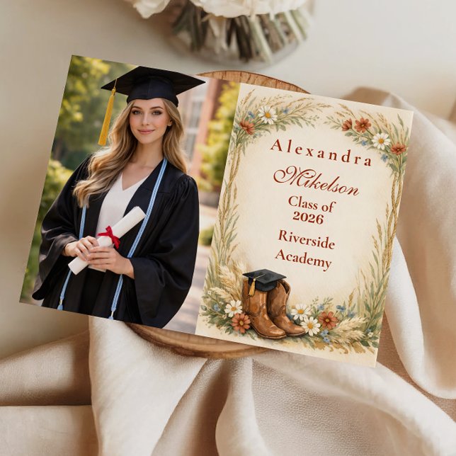 Anuncio Photo Rustic Cowgirl Graduation Party (Subido por el creador)