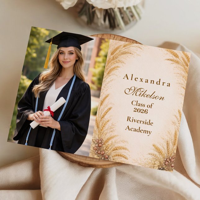 Anuncio Photo Vintage Wheat Field Graduation Party (Subido por el creador)