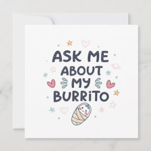 Anuncio Pídeme sobre mi arte de bebé burrito lindo