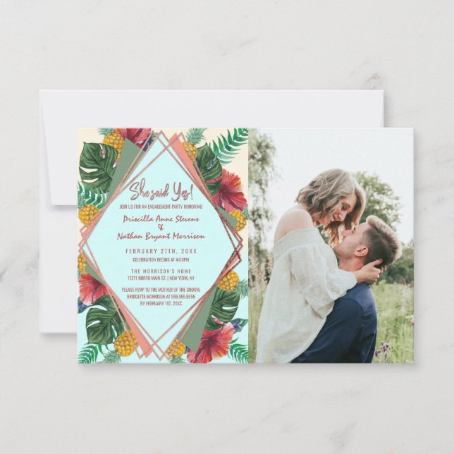 Anuncio Piña tropical de verano deja Boda floral (Anverso)
