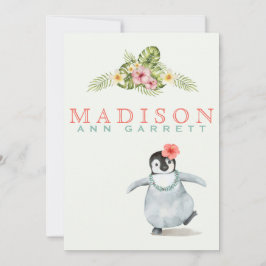 Anuncio Pingüino tropical lindo bebé bebé bebé de color ro