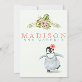 Anuncio Pingüino tropical lindo bebé bebé bebé de color ro