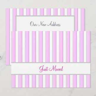 Anuncio Pink and White Stripes Editable New Address