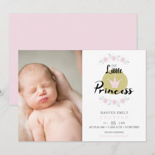 Anuncio Pink Floral Garland Princess Crown Newborn Girl
