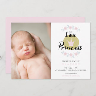 Anuncio Pink Floral Garland Princess Crown Newborn Girl