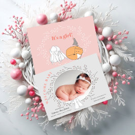 Anuncio Pink Grey Floral Woodland Animales Bebé Niña Nacim