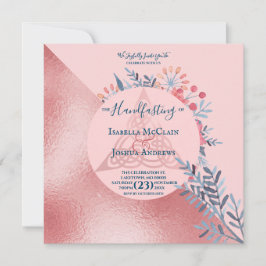 Anuncio Pink Pearl Watercolor Floral Pagan Handfasting