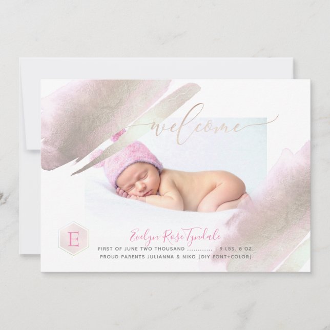 Anuncio PixDezines MONOGRAM, PLATINUM+RUBOR Baby Girl (Anverso)