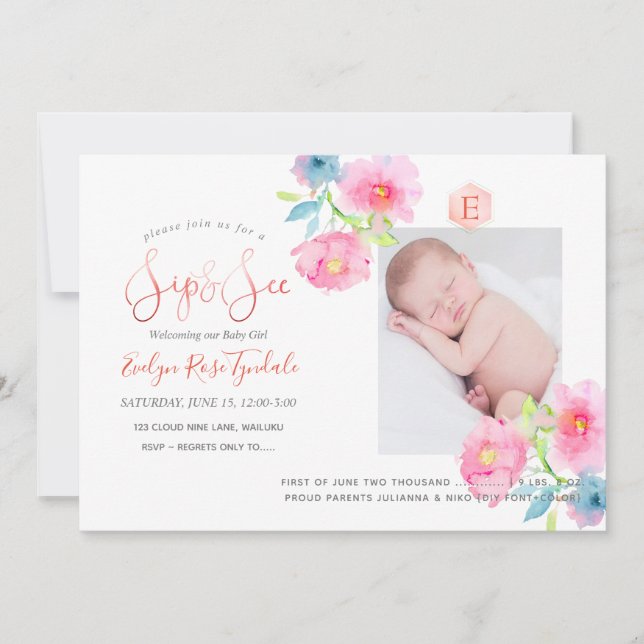 Anuncio PixDezines SIP+SEE, FLORES DE ACUARELA (Anverso)