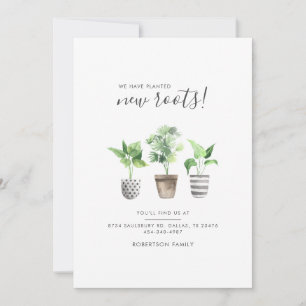 Anuncio Plantas Potadas Boho Script Botanical Moving