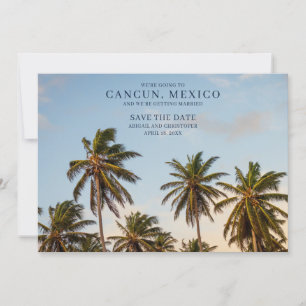 Anuncio Playa de Palm Tree en Cancún México salva las fech