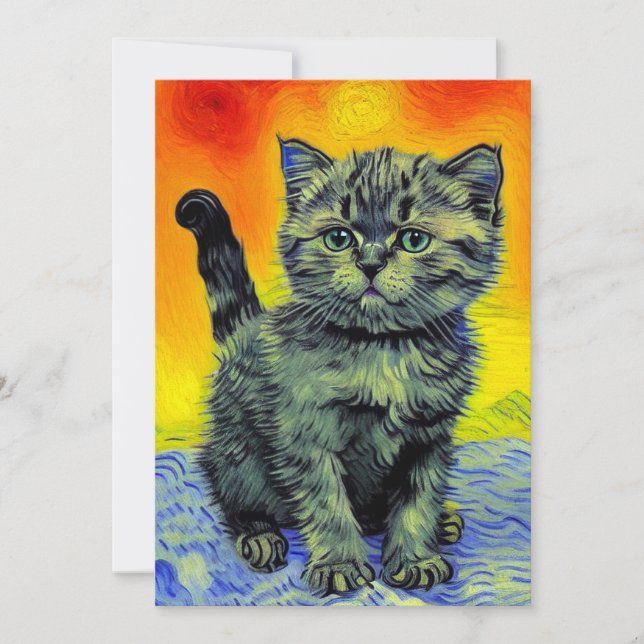 Anuncio Playa de Sunset Cat Style Van Gogh (Anverso)