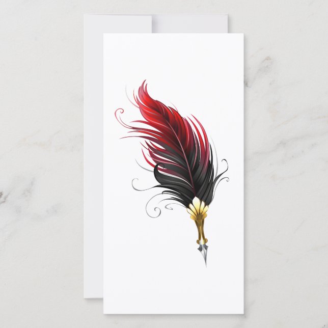 Anuncio Pluma de plumas rojas con nido de oro (Anverso)