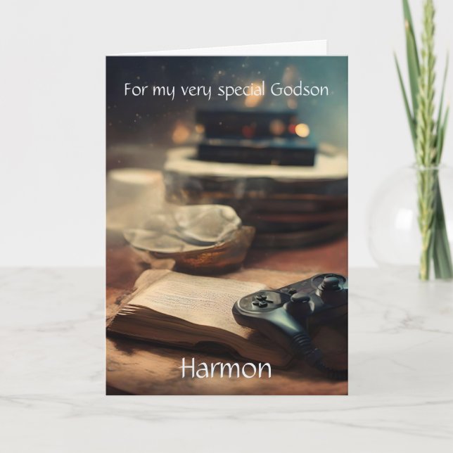 Anuncio Poema personalizado de cumpleaños de Godson (Anverso)