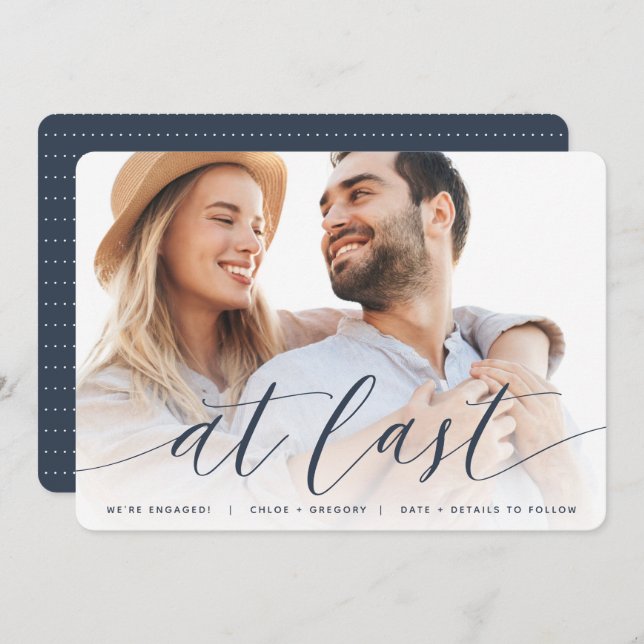 Anuncio Por fin | Compromiso de fotografías completas (Anverso / Reverso)