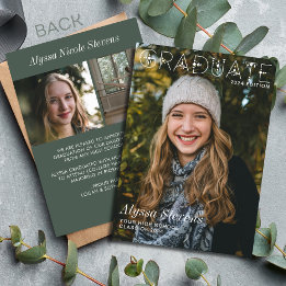 Anuncio Portada de la revista de fotos de graduados modern