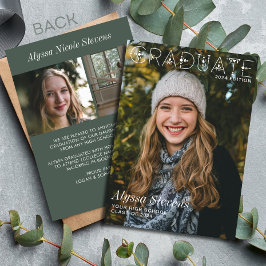 Anuncio Portada de revista de fotos de graduado moderno