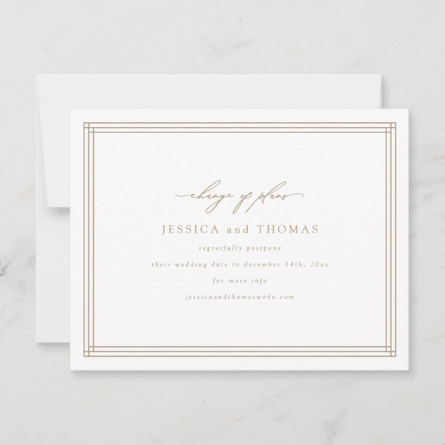 Anuncio Posposición del Boda de la ventana de moda Cambiar (Anverso)