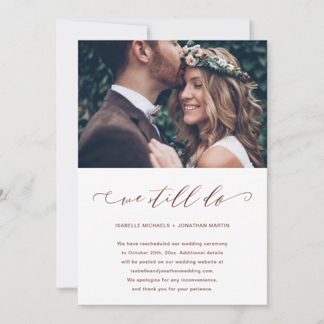 Anuncio Posposición del boda que aún hacemos foto (Anverso)