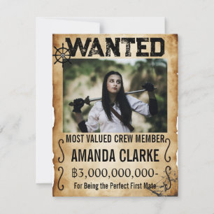 Anuncio Póster Personalizado de Pirata Buscado Propuesta d
