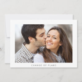Anuncio Postergación de la Boda Fotográfica Cambio Simple 