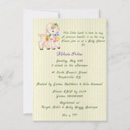 Anuncio Precious Little Lamb Baby Shower Invitation