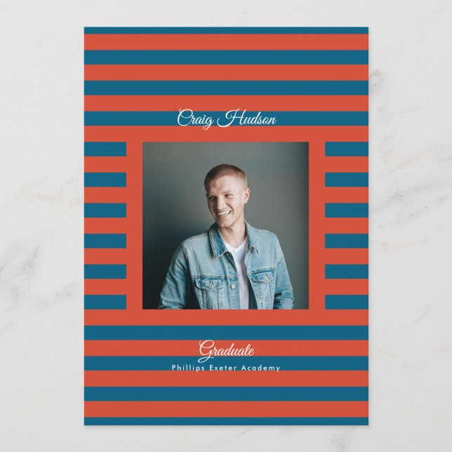 Anuncio Prep High School Photo Graduate Announcement Cards (Anverso)