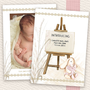Anuncio Presentación de Easel Baby Girl Boho Birth