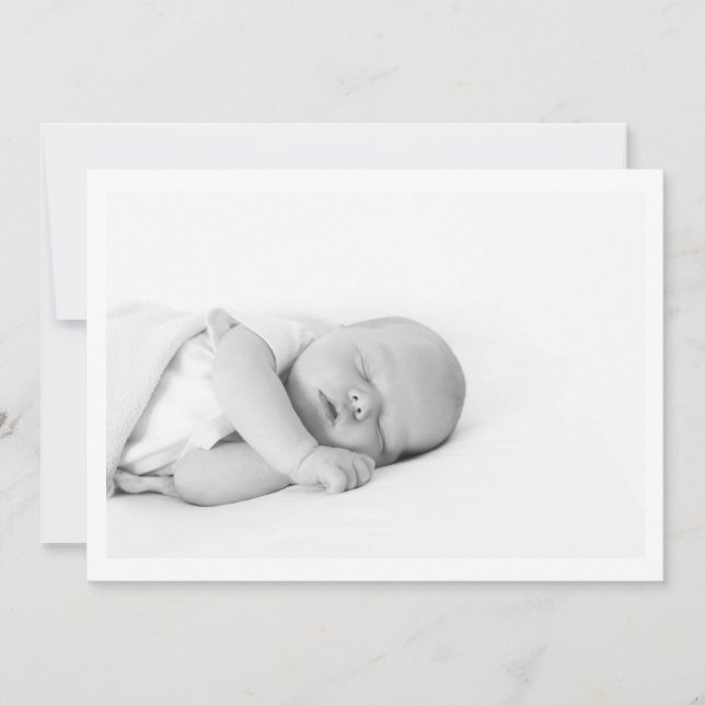 Anuncio Presentación de foto de nacimiento de bebé minimal (Anverso)