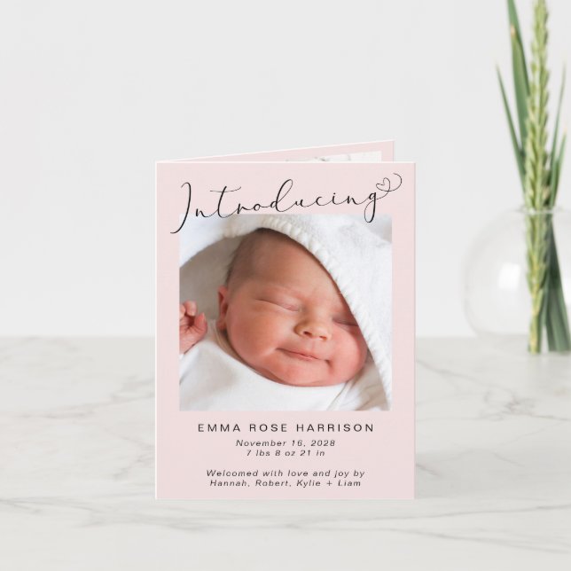 Anuncio Presentación de fotos de nacer de niña rosada (Anverso)