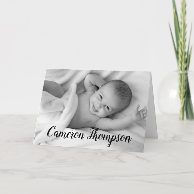 Anuncio Presentación personalizada de foto de nacimiento d (Anverso)