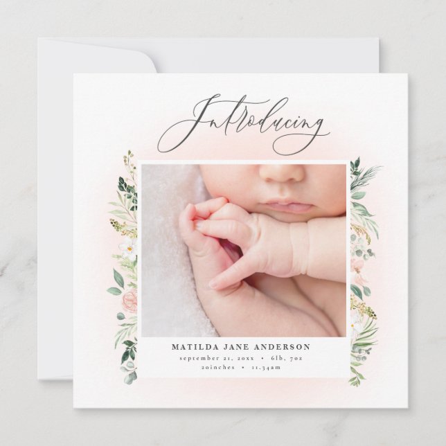 Anuncio Presentamos la foto del nacimiento floral rosa ros (Anverso)