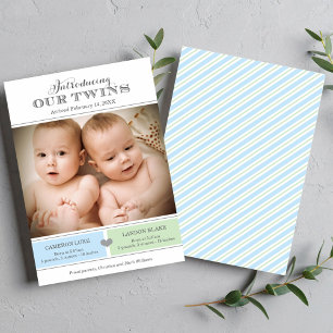 Anuncio Presentamos nuestro Twin Boys Blue Green Photo Bir