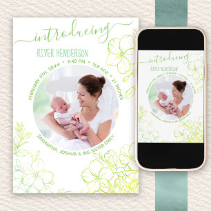 Anuncio Presentando Delicate Botanical Photo Birth