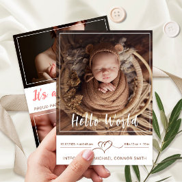 Anuncio Presentando el bebé recién nacido Nacimiento Estad