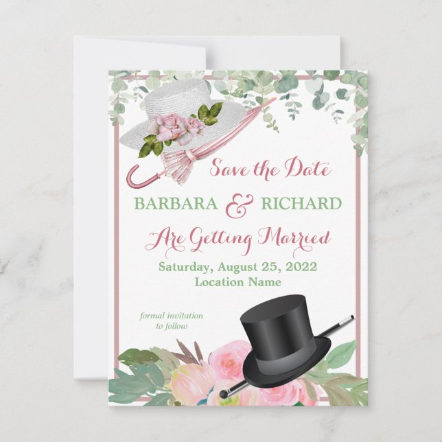Anuncio PRESUPUESTO Romántico Boda Floral Rosa Rosa (Anverso)
